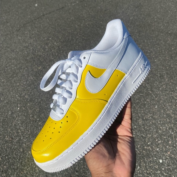 Yellow Colored Air Force 1 Customized Low AF1s - Picture 4 of 4